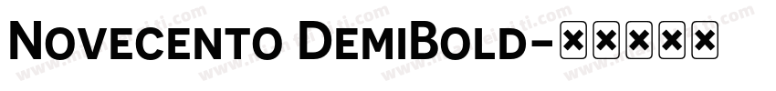 Novecento DemiBold字体转换